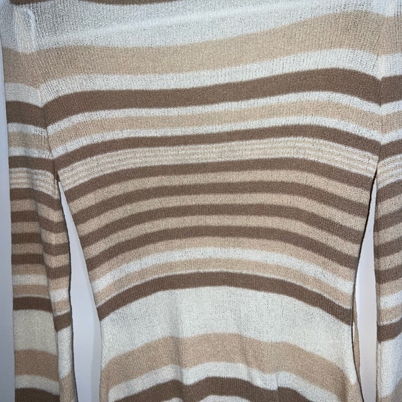 MESHKI Zahra Long Sleeve Open Back Mini Knit Dress - Cream - Picture 9 of 16